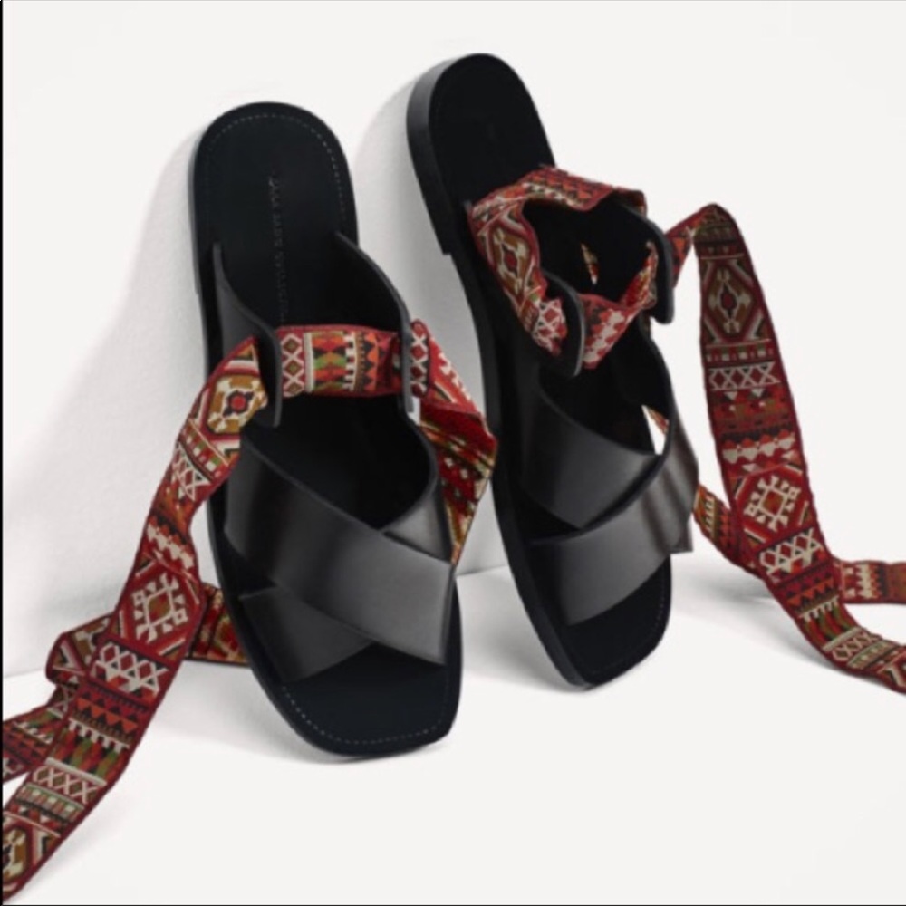 Zara black sandals